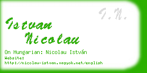 istvan nicolau business card