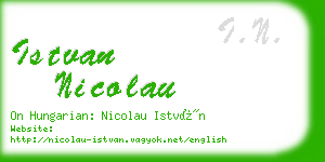 istvan nicolau business card